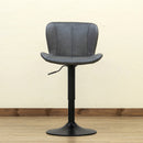 カウンターチェア 椅子 昇降式 バーチェアー 座面 回転式 ビンテージ風 レトロ おしゃれ アメリカン 合皮 フェイクレザー スツール シンプル 黒 ブラック 脚 【納期B】【skb-clf44】