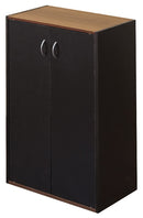 シェルフ 棚 収納 ラック 扉つき 観音開き ドア 目隠し シンプル おしゃれ 戸 扉 収納棚 リビング インテリア 北欧 ナチュラル 黒 ブラック 白 ホワイト 【納期B】【skb-hmp28】