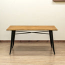 ダイニングテーブル 4人掛け用 おしゃれ インダストリアル デザイン ビンテージ風 アメリカン カジュアル 木製 天板 木目 スチール脚 かっこいい スタイリッシュ 【納期B】【skb-jh06】