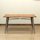 ダイニングテーブル 4人掛け用 おしゃれ インダストリアル デザイン ビンテージ風 アメリカン カジュアル 木製 天板 木目 スチール脚 かっこいい スタイリッシュ 【納期B】【skb-jh06】