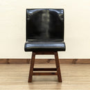 ダイニングチェア 椅子 おしゃれ 1脚 単品 重厚な デザイン 北欧 カフェ風 回転式 座面 背もたれ 肘掛けなし シンプル フォルム 木製 黒 ブラック 白系 高級感 【納期B】【skb-lt01】