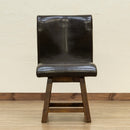 ダイニングチェア 椅子 おしゃれ 1脚 単品 重厚な デザイン 北欧 カフェ風 回転式 座面 背もたれ 肘掛けなし シンプル フォルム 木製 黒 ブラック 白系 高級感 【納期B】【skb-lt01】