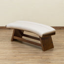 ベンチ ダイニングベンチ 屋内 北欧 おしゃれ 湾曲 曲線 カーブ 座面 座りやすい モダン レザー調 レトロ 椅子 腰掛け モダン リビング 玄関 廊下 待合室 応接室 【納期B】【skb-lt02】