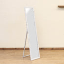 スタンドミラー 鏡 スリム 細い 姿見 インテリア おしゃれ アンティーク調 フレーム 木目 折畳み 折りたたみ 収納 【納期B】【skb-sh10】