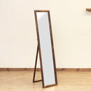 スタンドミラー 鏡 スリム 細い 姿見 インテリア おしゃれ アンティーク調 フレーム 木目 折畳み 折りたたみ 収納 【納期B】【skb-sh10】