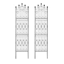 アイアンフェンス ハイタイプ ホワイト おしゃれ ガーデニング 庭 自立式 アンティーク 白 アイアン フェンス 外構 DIY 柵 バラ ツタ植物 【納期B】【sms-df010h-2p】