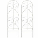 トレリス アイアン バラ フェンス 白 ガーデン ホワイト アーチ ガーデン雑貨 花壇 自立 ガーデンフェンス アイアンフェンス おしゃれ DIY 埋め込み 差し込み 【納期B】【sms-if-fn7950-2p】