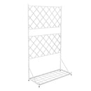 ガーデンフェンス プランター台座付き スチール ガーデニング 園芸 ツタ植物 バラ グリーンカーテン 【納期B】【sms-if-fp006】