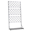 グリーンカーテン フェンス ガーデニング ガーデンフェンス 庭 グリーンフェンス 園芸用品 蔦 植物 蔓 ツル 薔薇 バラ ローズ 植物 プランター台座付き  白 黒 【納期B】【sms-if-fp007】