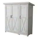 物置 屋外 大型 大きい おしゃれ 小屋 北欧 ヨーロピアン 組み立て 設置 収納庫 庭 ナチュラル 木製 収納棚 園芸 掃除 キャンプ アウトドア 用品 白 ホワイト 【納期B】【sms-ktds1600】