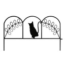 アイアンフェンス 猫 ネコ かわいい 柵 ミニフェンス ホワイト 白 間仕切り 花壇 デコレーション 装飾 庭 ガーデニング 黒 アンティーク おしゃれ 北欧 園芸 【納期B】【sms-nk7238-3p】