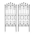 アイアンフェンス ガーデニング 庭 自立式 ホワイト おしゃれ アンティーク DIY 柵 バラ ロータイプ 白 アイアン フェンス 外構 【納期B】【sms-rs012l-2p】