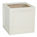 プランター 正方形 立方体 花 野菜 観葉植物 水抜き穴付き 底 大型 おしゃれ 北欧 ベランダ マンション シンプル 植え木鉢 カバー ホワイト 白 グレー ベース 【納期B】【sms-ubst-360】