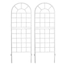 ガーデンフェンス 差し込み 埋め込み おしゃれ 低め セット ホワイト 花壇 自立 自立式 アイアンフェンス ガーデニング フェンス DIY 白 シンプル 【納期B】【sms-yb015l-2p】