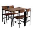 ダイニングセット ダイニングテーブルセット 5点 ダイニングチェアー 椅子 4人用 おしゃれ 北欧 シンプル テーブル 長方形 75cm 幅 カフェ風 スチール脚 【納期A】【szo-brv-5】