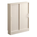 カウンター下収納 引き戸 約 幅60cm 高さ85cm 薄型 スリム おしゃれ 木目 北欧 ナチュラル 可動棚 幅木避け 巾木除け 扉 目隠し 白 ホワイト 収納棚 省スペース 【納期E】【szo-fkss-6015】