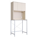 ゴミ箱上ラック 約80cm幅 食器棚 収納棚 ごみ箱上 キッチン リビング デッドスペース 有効活用 家電収納 可動棚 おしゃれ シンプル ナチュラル コンセント付き 【納期E】【szo-fsk-t30l3】