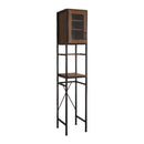 食器棚 スリム 省スペース おしゃれ 北欧 ごみ箱上収納 収納棚 コンパクト オープンラック キッチンラック キッチン収納 木目 背面化粧 ビンテージ風 カフェ風 【納期E】【szo-gck-t1ss】