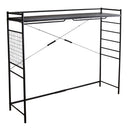 ハンガーシェルフ 収納  一人暮らし ひとり暮らし 多機能 デッドスペース 有効活用 ハンガーラック 棚 ブラック 黒 ホワイト 白 棚 メッシュ システムベッド風 【納期A】【szo-hgs-004】