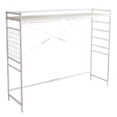 ハンガーシェルフ 収納  一人暮らし ひとり暮らし 多機能 デッドスペース 有効活用 ハンガーラック 棚 ブラック 黒 ホワイト 白 棚 メッシュ システムベッド風 【納期A】【szo-hgs-004】