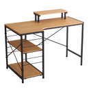 パスコンデスク PCデスク 机 卓上棚付き 作業スペース 作業台 ラック 棚 収納 スタイリッシュ 北欧 西海岸風 ナチュラル カントリー おしゃれ かっこいい 【納期A】【szo-lbk-120】