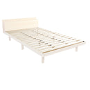 すのこベッド セミダブル 脚付き 取外し 低ホルムアルデヒド 高さ調整 2口コンセント 宮棚 北欧 通気性 耐久性 無垢材 ベッドフレーム マットレス別売り 【納期E】【szo-lps-mp-01sd】