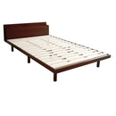 すのこベッド セミダブル 脚付き 取外し 低ホルムアルデヒド 高さ調整 2口コンセント 宮棚 北欧 通気性 耐久性 無垢材 ベッドフレーム マットレス別売り 【納期E】【szo-lps-mp-01sd】