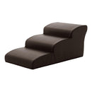 ドッグステップ 階段 3段 小型犬 チワワ フレンチブルドッグ パピヨン ポメラニアン ヨークシャテリア おしゃれ フェイクレザー 【納期E】【szo-sh-07-dgs-3】