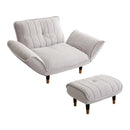 カウチソファ オットマン セット 1人掛け ソファー スツール 足置き ベロア おしゃれ 北欧 フェミニン ガーリー シンプル くすみカラー リクライニング 日本製 【納期E】【szo-sh-07-okba1p-s】