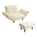 カウチソファ オットマン セット 1人掛け ソファー スツール 足置き ベロア おしゃれ 北欧 フェミニン ガーリー シンプル くすみカラー リクライニング 日本製 【納期E】【szo-sh-07-okba1p-s】