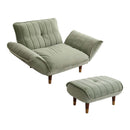 カウチソファ オットマン セット 1人掛け ソファー スツール 足置き ベロア おしゃれ 北欧 フェミニン ガーリー シンプル くすみカラー リクライニング 日本製 【納期E】【szo-sh-07-okba1p-s】