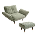 カウチソファ オットマン セット 1人掛け ソファー スツール 足置き ベロア おしゃれ 北欧 フェミニン ガーリー シンプル くすみカラー リクライニング 日本製 【納期E】【szo-sh-07-okba1p-s】