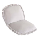 座椅子 おしゃれ コンパクト 北欧 かわいい ガーリー ロマンチック ベロア フリル くすみカラー リクライニング フラット クッション性 厚み ふっくら 日本製 【納期E】【szo-sh-07-okbf】