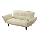 ソファ 2人掛け 合皮 おしゃれ ひじ掛け 肘付き ソファー カウチ レトロ シンプル 日本製 リクライニング コンパクト 脚 取り外し ローソファ 座椅子 黒 白 赤 【納期E】【szo-sh-07-rgn】