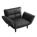 ソファ 1人掛け 合皮 おしゃれ ひじ掛け 肘付き ソファー 一人用 椅子 レトロ シンプル 定番 デザイン 日本製 国産 リクライニング ローソファ 座椅子 黒 白 赤 【納期E】【szo-sh-07-rgn1p】