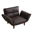 ソファ 1人掛け 合皮 おしゃれ ひじ掛け 肘付き ソファー 一人用 椅子 レトロ シンプル 定番 デザイン 日本製 国産 リクライニング ローソファ 座椅子 黒 白 赤 【納期E】【szo-sh-07-rgn1p】