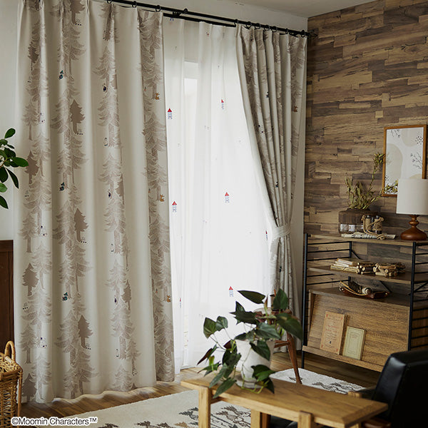カーテン 遮光 おしゃれ 北欧 ムーミン キャラクター ドレープ