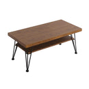 センターテーブル ローテーブル リビングテーブル おしゃれ 北欧 アメリカン ビンテージ風 レトロ調 カフェ風 西海岸 棚板 収納スペース 木目 シンプル 【納期A】【szo-vce-80】