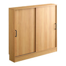 カウンター下収納 引き戸 薄型 スリム おしゃれ ビンテージ風 約90cm幅 高さ85cm 木目 北欧 ナチュラル カフェ風 モダン レトロ 可動棚 壁寄せ 目隠し 収納棚 【納期C】【szo-vkss-9015】