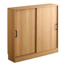 カウンター下収納 引き戸 約90cm幅 高さ85cm 壁寄せ 目隠し 収納棚 薄型 スリム おしゃれ ビンテージ風 木目 北欧 ナチュラル カフェ風 モダン レトロ 可動棚 【納期C】【szo-vkss-9020】