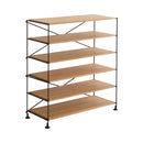 オープンラック 棚 6段 玄関 シューズラック 靴箱 ラック 収納 フリーラック おしゃれ ビンテージ風 北欧 シンプル デザイン キッチン リビング マルチラック 【納期C】【szo-wsr-6】