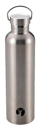 水筒 ボトル 1000ml 1リットル 直飲み 広口 氷 入れやすい スリム おしゃれ 取っ手 保冷 保温 真空 二重構造 シルバー 銀色 ブラック 黒 ホワイト 白 【納期A】【toh-275263】