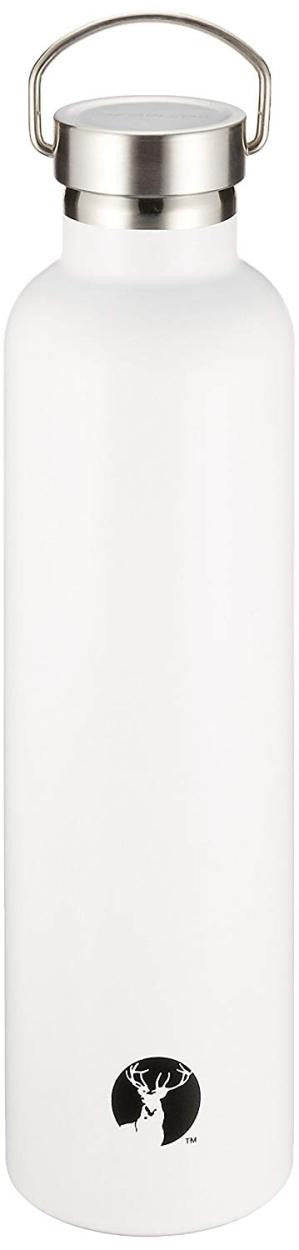 水筒 ボトル 1000ml 1リットル 直飲み 広口 氷 入れやすい スリム おしゃれ 取っ手 保冷 保温 真空 二重構造 シルバー 銀色 ブラック 黒 ホワイト 白 【納期A】【toh-275263】