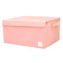 収納ボックス ファブリック 取っ手 持ち手 ふた付き フタ 蓋つき 衣類収納 小物収納 ケース 入れ物 折りたたみ 折り畳み 幅53cm 高さ27cm 【納期A】【toh-277509】