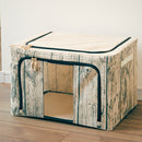 収納ボックス 折り畳み 折りたたみ スタッキング 縦積み 北欧 デザイン インテリア 収納ケース ふた付き 覗き窓 押入れ収納 クローゼット 衣装ケース 洋服 【納期A】【toh-298270】