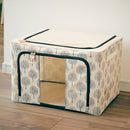 収納ボックス 折り畳み 折りたたみ スタッキング 縦積み 北欧 デザイン インテリア 収納ケース ふた付き 覗き窓 押入れ収納 クローゼット 衣装ケース 洋服 【納期A】【toh-298270】