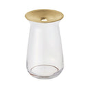 一輪挿し 花瓶 おしゃれ モダン インテリア ガラス 真鍮 フラワーベース 花器 室内 観葉植物 【納期A】【toh-303025】