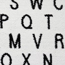 キッチンマット 120 おしゃれ 北欧 アルファベット 英字 すべり止め 滑り止め モダン アーバン 床暖房対応 玄関マット ホワイト 白 グレー ブラック 黒 【納期A】【toh-307816】