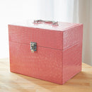 コスメボックス アクセサリーボックス 鏡付き ミラー 大容量 コスメケース アクセサリーケース 収納 メイクボックス 黒 ブラック ピンク おしゃれ 持ち運び 携帯 【納期A】【toh-313315】