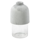 フラワーベース 花瓶 花びん 鉢 ケース 入れ物 一輪挿し ガラス コンクリート 異素材 おしゃれ スタイリッシュ モダン 花 観葉植物 インテリア 【納期A】【toh-340999】